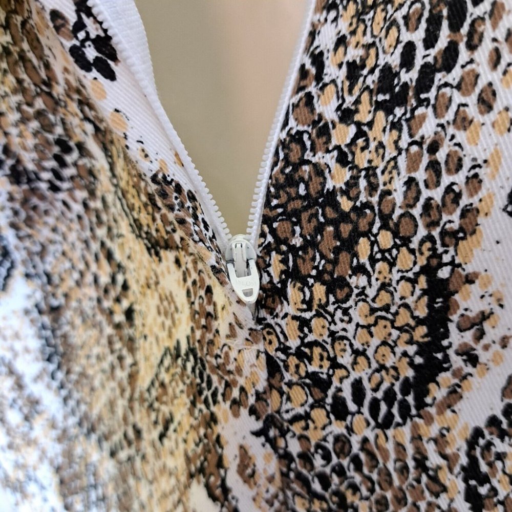 Dawn Joy Beige Snake Print Sleeveless Dress Size 7/8 - Picture 7 of 9